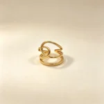 Interlocking Loop Gold Ring