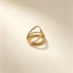 Interlocking Loop Gold Ring - Image 2