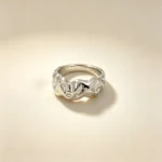 Molten Lava Textured Silver Ring