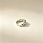 Molten Lava Textured Silver Ring - Image 2