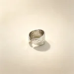 Artisan Hammered Silver Cuff Ring - Image 2