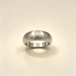 Soft Brushed Silver Dome Ring
