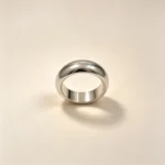 Mirror Polished Silver Dome Ring - Image 2