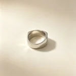 Angular Geometric Silver Open Ring - Image 2