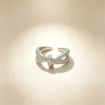 Eternal Crossover CZ Silver Ring