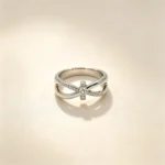 Eternal Crossover CZ Silver Ring - Image 3